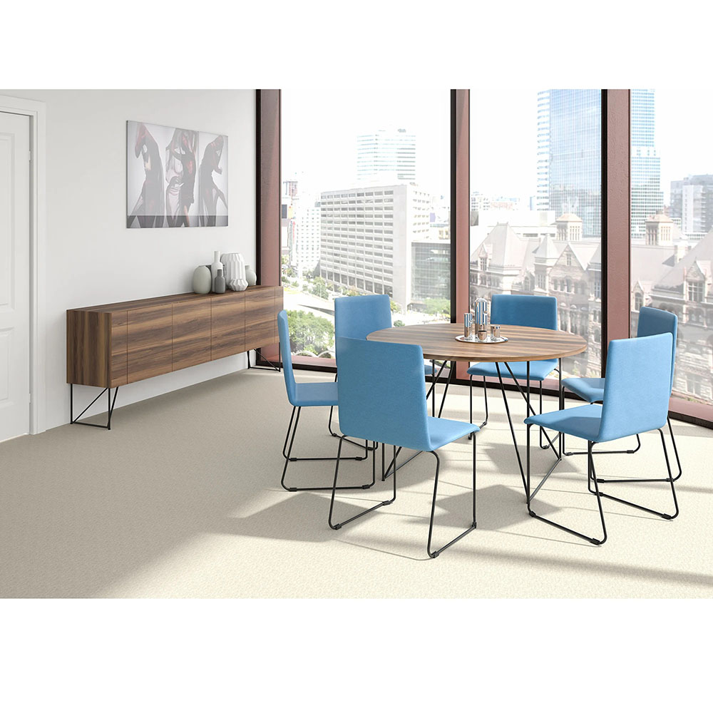 Кръгла заседателна маса Narbutas Air 120/120/74h кехлибарен дъб-бял